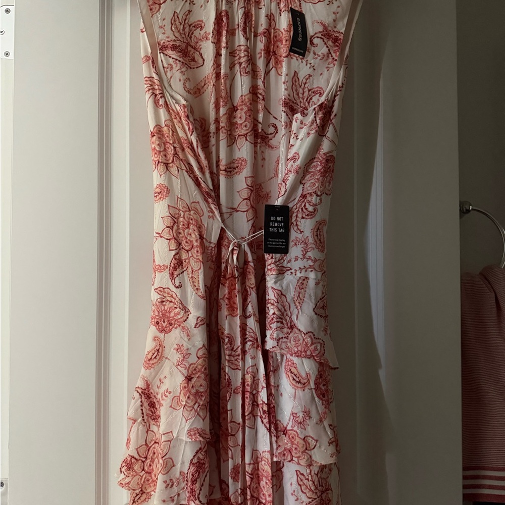 Express Pink and Cream Floral Dress